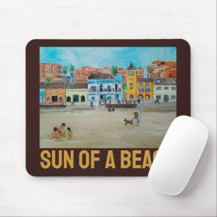 Playa de la Malvarrosa Painting by Alfred Fox Mouse Mat