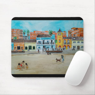 Playa de la Malvarrosa Painting by Alfred Fox Mouse Mat
