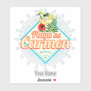 Playa del Carmen Mexico Retro Cocktail Vintage
