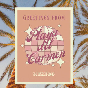 Playa del Carmen Mexico Retro Vintage Postcard