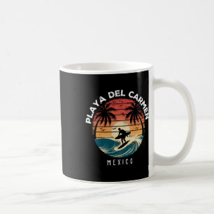 Playa Del Carmen Mexico Surfboard Waves Beach Coffee Mug