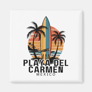 Playa Del Carmen Mexico Surfing Surfer _1  Magnet
