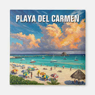 Playa Del Carmen Mexico Travel Beach Magnet