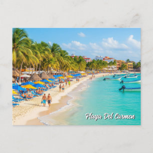 Playa Del Carmen Mexico Travel Beach Postcard