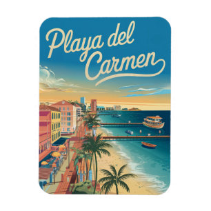 Playa del Carmen Mexico Vintage  Magnet