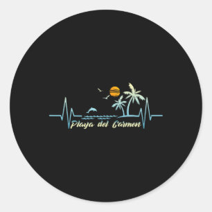 Playa Del Carmen Souvenir Spring Break Playa Del C Classic Round Sticker