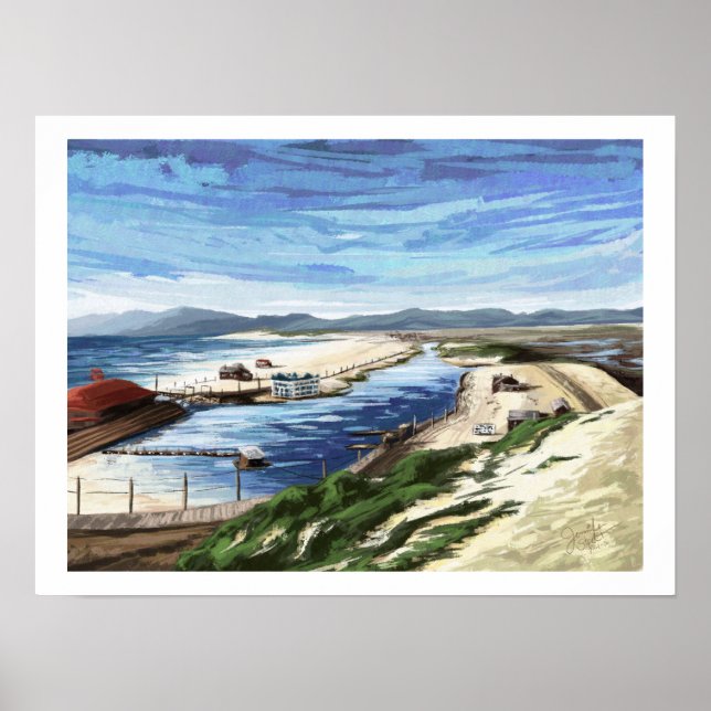 Playa del Rey Lagoon. Watercolor by Jenn Street Poster (Front)