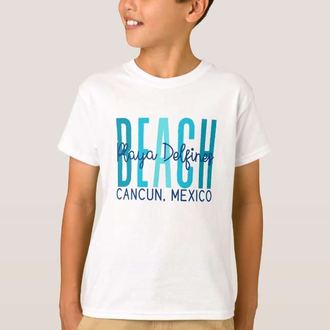 Playa Delfines Cancun Mexico (Ocean) T-Shirt (Front)
