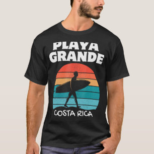 PLAYA GRANDE COSTA RICA Surf Retro Sunset Surfing T-Shirt