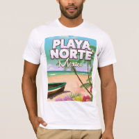 Playa Norte Mexican beach poster