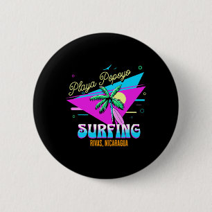 Playa Popoyo Rivas Nicaragua Map Artesanía Craft S 6 Cm Round Badge