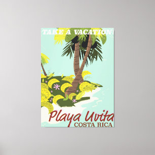 Playa Uvita, Costa rica beach travel poster/ Canvas Print