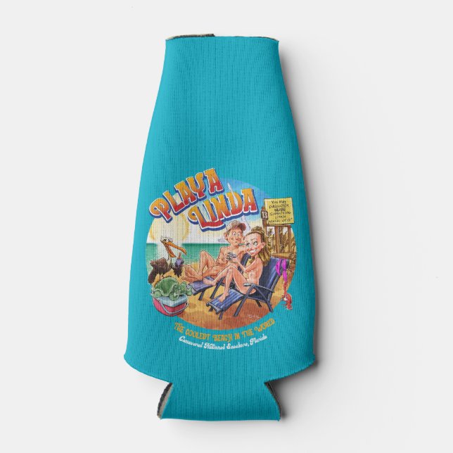 PlayaLinda Beer Bottle Coozie (Front)