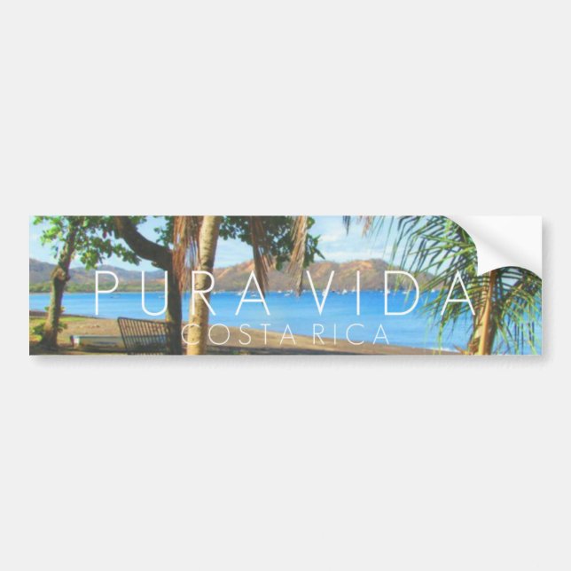 Playas del Coco Pura Vida Costa Rica Bumper Bumper Sticker (Front)