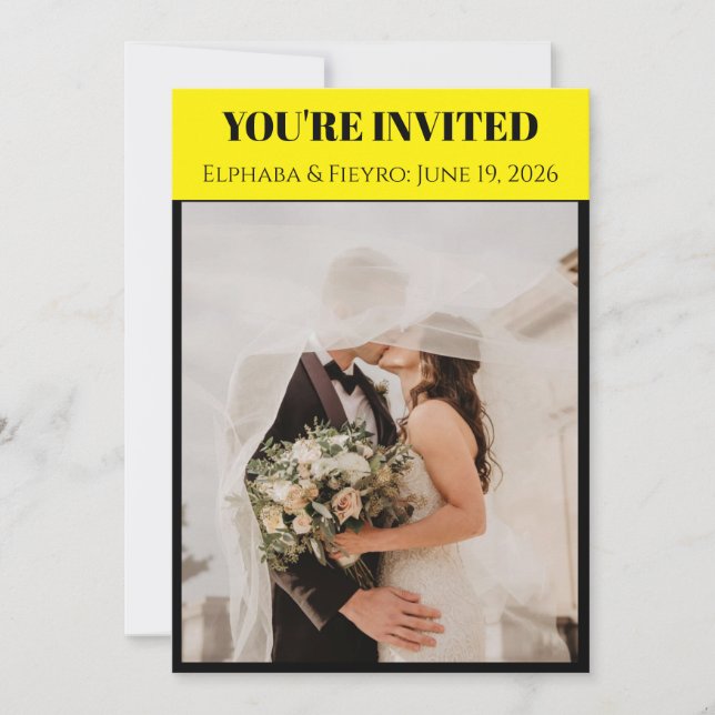 Playbill Inspired Wedding Invitation (Front)