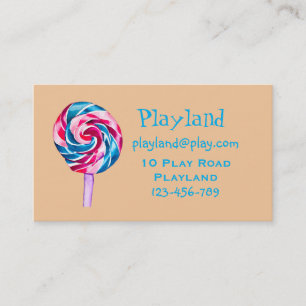 Playcentre childcare play land business business card