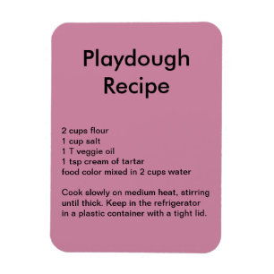 Playdough Recipe Magnet