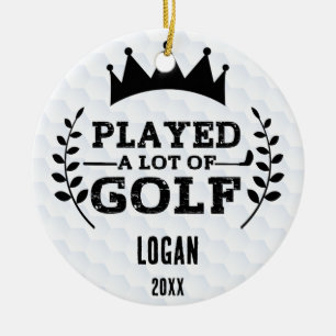 Played a lot of Golf & Custom Name Ceramic Tree Decoration