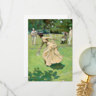 Played, Tennis Match by Sir John Lavery Thank You Card