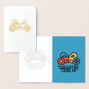 Player 1 & 2 Married Gamer Foil Card