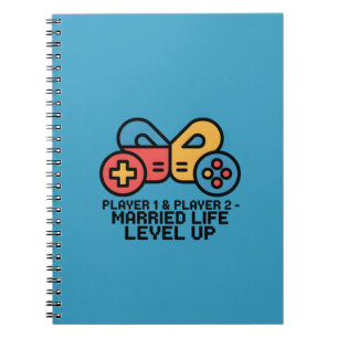 Player 1 & 2 Married Gamer Notebook