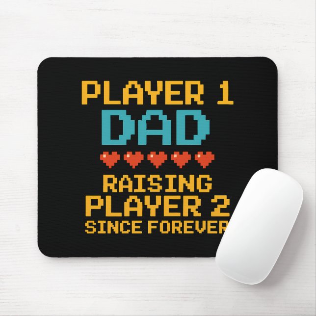 Player 1 Dad Retro Gamer  Mouse Mat (With Mouse)