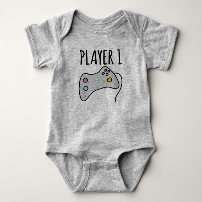 Player 1 Player 2 Player 3 Baby Bodysuit (Front)