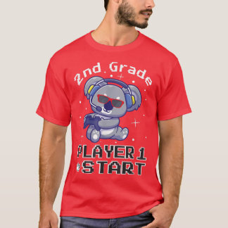 PLAYER 1 START BACK TO SCHOOL KOALA BEAR 2ND GRADE T-Shirt