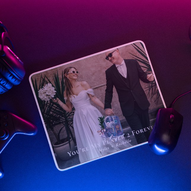 Player 2 Forever | Custom Gamer Couple Photo Mug Mouse Mat (Creator Uploaded)