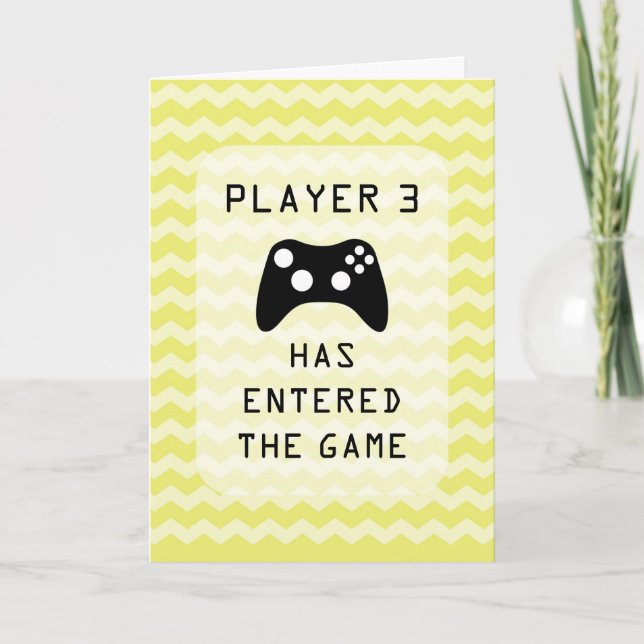 Player 3 Entered the Game Pregnancy Announcement (Front)