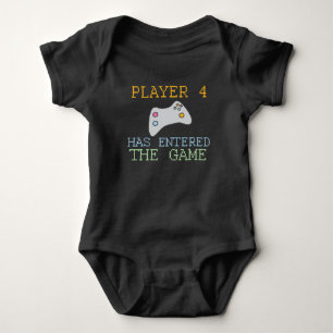 Player 4 Has Entered The Game Gamer Humour Baby Bodysuit