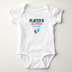 Player 5 Has Entered The Game Baby Gift Player 5, Bodysuit