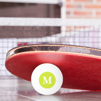 Player Coach Monogrammed Initial Table Tennis Beer Ping Pong Ball