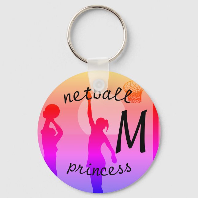Player Design Personalised Netball Key Ring (Front)
