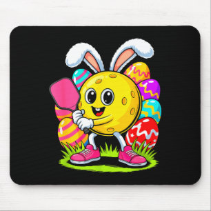 Player easter bunny colorful chocolate eggs mouse mat