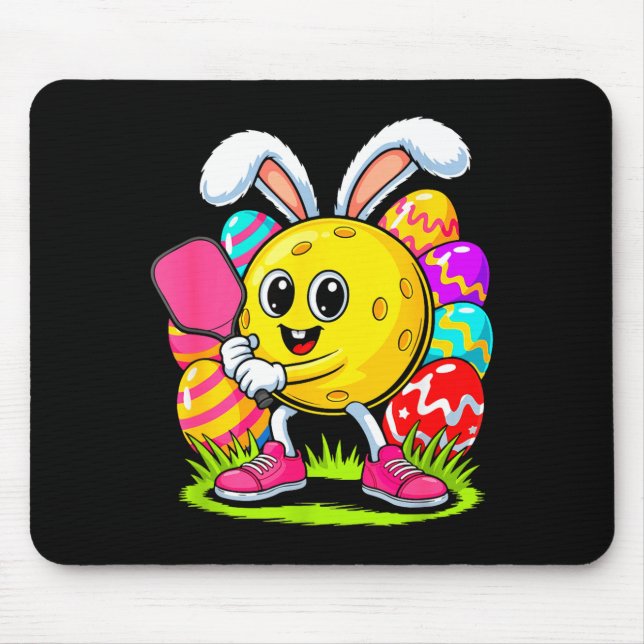Player easter bunny colorful chocolate eggs mouse mat (Front)