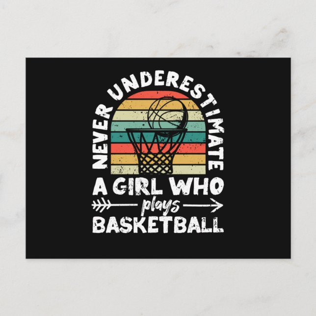 Player girls Never underestimate girls Postcard (Front)