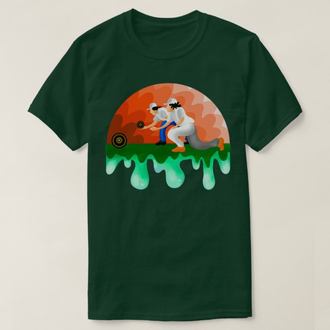 player lawn bowling Tlawn bowling game T T-Shirt (Design Front)