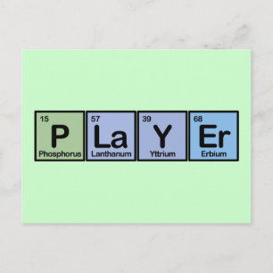Player made of Elements Postcard
