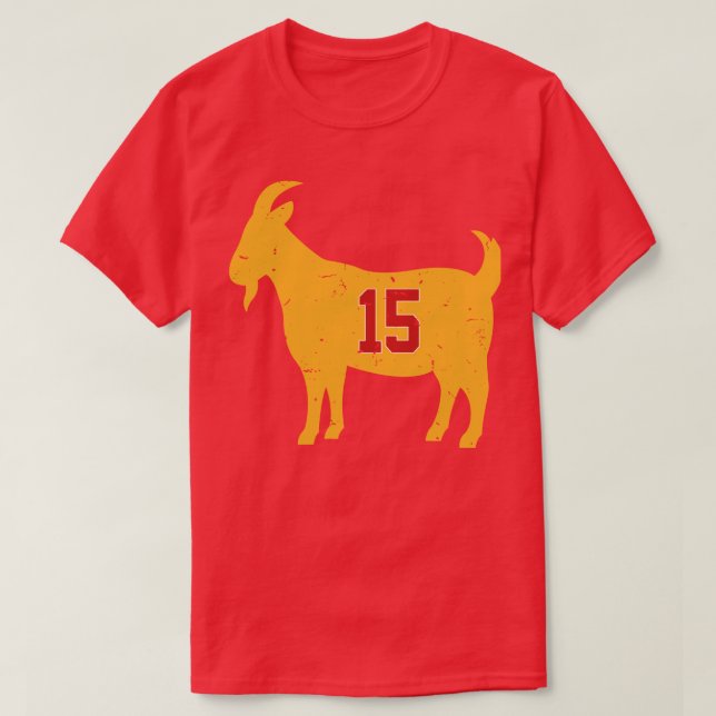 Player Mahomes Goat 15Perfect Gift For Fans T-Shirt (Design Front)