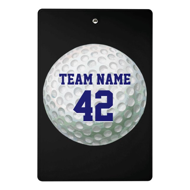 Player Name and Number Golf ball Mini Clipboard (Back)