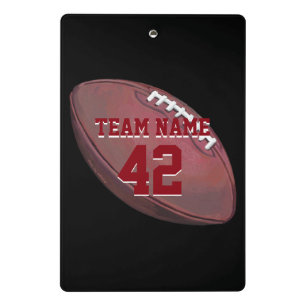 Player Name on Painted Football Mini Clipboard
