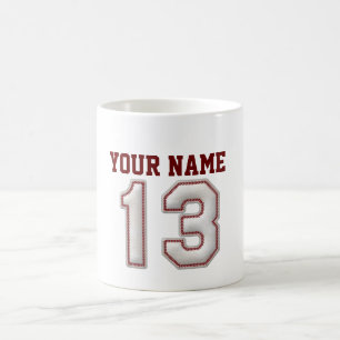 Player Number 13 - Cool Baseball Stitches Coffee Mug