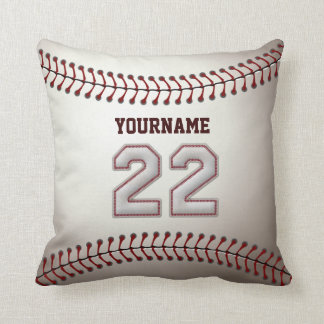 Player Number 22 - Cool Baseball Stitches Cushion