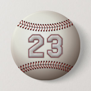 Player Number 23 - Cool Baseball Stitches Pins