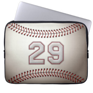 Player Number 29 - Cool Baseball Stitches Laptop Sleeve