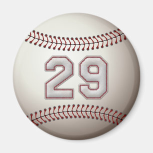 Player Number 29 - Cool Baseball Stitches Magnet