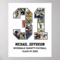 Player Number 31 Senior Sports Team Photo Collage