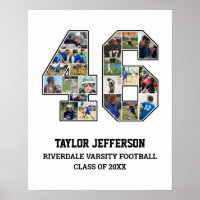 Player Number 46 Senior Sports Team Photo Collage