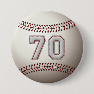 Player Number 70 - Cool Baseball Stitches Pins